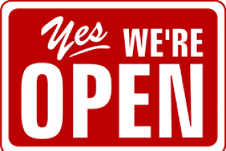 WE ARE OPEN FOR BUSINESS!